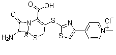 CAS # 229016-75-5, 4-[2-[[(6R,7R)-7-Amino-2-carboxy-8-oxo-5-thia-1-azabicyclo[4.2.0]oct-2-en-3-yl]thio]-4-thiazolyl]-1-methyl-pyridinium chloride