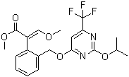 CAS # 229977-93-9, Fluacrypyrim, Methyl (E)-2-[2-[[(2-isopropoxy-6-trifluoromethylpyrimidin-4-yl)oxy]methyl]phenyl]-3-methoxy-2-propenoate