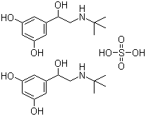 structure of CAS# 23031-32-5, Terbutaline hemisulfate