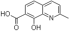 structure of CAS# 23051-08-3, 8-Hydroxy-2-methyl-7-quinolinecarboxylic acid