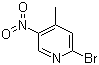 structure of CAS# 23056-47-5, 2-Bromo-5-nitro-4-picoline