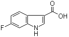 structure of CAS# 23077-44-3, 6-氟-1H-吲哚-3-羧酸
