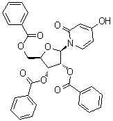 structure of CAS# 23220-74-8, 4-羟基-1-(2,3,5-三-O-苯甲酰基-beta-D-呋喃核糖基)-2(1H)-吡啶酮