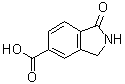 structure of CAS# 23386-40-5, 2,3-Dihydro-1-oxo-1H-isoindole-5-carboxylic acid