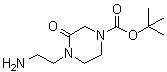 structure of CAS# 234108-58-8, 4-(2-Aminoethyl)-3-oxo-1-piperazinecarboxylic acid 1,1-dimethylethyl ester