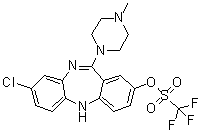 CAS # 234113-94-1, Trifluoromethanesulfonic acid 8-chloro-11-(4-methyl-1-piperazinyl)-5H-dibenzo[b,e][1,4]diazepin-2-yl ester