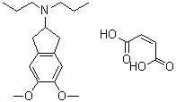 structure of CAS# 234757-41-6, 2,3-Dihydro-5,6-dimethoxy-N,N-dipropyl-1H-inden-2-amine (2Z)-2-butenedioate (1:1)