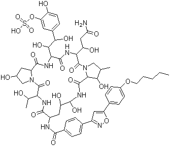 structure of CAS# 235114-32-6, 米卡芬净