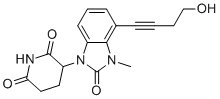 CAS # 2360518-94-9, 3-[2,3-Dihydro-4-(4-hydroxy-1-butyn-1-yl)-3-methyl-2-oxo-1H-benzimidazol-1-yl]-2,6-piperidinedione