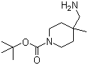 structure of CAS# 236406-22-7, 4-(氨基甲基)-4-甲基哌啶-1-甲酸叔丁酯