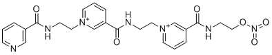 CAS # 2365474-05-9, Nicorandil Trimer, 1-(2-(Nicotinamido)ethyl)-3-((2-(3-((2-(nitrooxy)ethyl)carbamoyl)pyridin-1-ium-1-yl)ethyl)carbamoyl)pyridin-1-ium