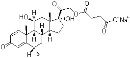 CAS 登录号：2375-03-3, 甲基泼尼松龙琥珀酸钠