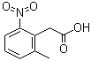 2-甲基-6-硝基苯乙酸分子结构 (CAS 23876-18-8)