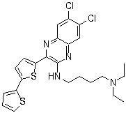 CAS # 239094-97-4, N'-(3-[2,2'-Bithiophen]-5-yl-6,7-dichloro-2-quinoxalinyl)-N,N-diethyl-1,4-butanediamine