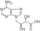 structure of CAS# 23918-98-1, 4-(6-氨基-9H-嘌呤-9-基)-4-脱氧-D-赤酮酸