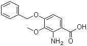 structure of CAS# 23938-73-0, 4-(Benzyloxy)-3-methoxyanthranilic acid