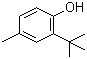 CAS # 2409-55-4, 2-tert-Butyl-4-methylphenol, 2-tert-Butyl-p-cresol, 6-tert-Butyl-4-methylphenol, 6-tert-Butyl-p-methylphenol, 6-tert-Butyl-4-cresol, 6-tert-Butyl-p-cresol, 1-Hydroxy-2-tert-butyl-4-methylbenzene, 2-(1,1-Dimethylethyl)-4-methylphenol
