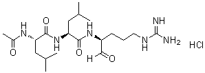 structure of CAS# 24125-16-4, N2-[N-(N-乙酰基-L-亮氨酰)-L-亮氨酰]-DL-精氨醛单盐酸盐