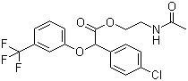 structure of CAS# 24136-23-0, 4-氯-alpha-[3-(三氟甲基)苯氧基]苯乙酸 2-(乙酰基氨基)乙酯