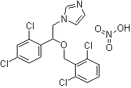 CAS # 24168-96-5, Isoconazole nitrate, 1-[2-(2,4-Dichlorophenyl)-2-[(2,6-dichlorophenyl)methoxy]ethyl]-1H-imidazole mononitrate