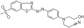 CAS # 24170-48-7, Disperse Red 137, 3-[(2-Hydroxyethyl)[4-[[6-(methylsulphonyl)benzothiazol-2-yl]azo]phenyl]amino]propiononitrile
