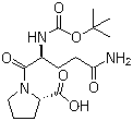 structure of CAS# 2419-99-0, N-叔丁氧羰基-L-谷氨酰胺酰-L-脯氨酸
