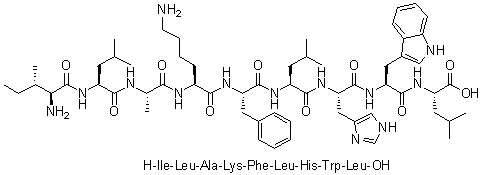 CAS # 242807-35-8, L-Isoleucyl-L-leucyl-L-alanyl-L-lysyl-L-phenylalanyl-L-leucyl-L-histidyl-L-tryptophyl-L-leucine