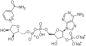 structure of CAS# 24292-60-2, beta-烟酰胺腺嘌呤二核苷酸磷酸二钠盐