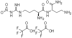 CAS 登录号：244185-39-5, (2S)-2-氨基-N-[(1S)-3-氨基-1-(氨基羰基)丙基]-5-[[亚氨基(硝基氨基)甲基]氨基]戊酰胺二(三氟乙酸盐)
