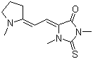CAS 登录号：2445-60-5, 1,3-二甲基-5-[(1-甲基吡咯烷-2-亚基)乙亚基]-2-硫酮咪唑烷-4-酮
