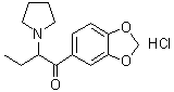 CAS # 24622-60-4, 1-(1,3-Benzodioxol-5-yl)-2-(1-pyrrolidinyl)-1-butanone hydrochloride
