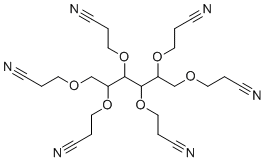 structure of CAS# 2465-92-1, 1,2,3,4,5,6-六-O-(2-氰基乙基)己糖醇