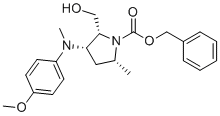 CAS # 2470016-18-1, Benzyl (2R,3S,5R)-2-(hydroxymethyl)-3-((4-methoxyphenyl)(methyl)amino)-5-methylpyrrolidine-1-carboxylate