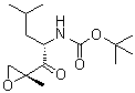 structure of CAS# 247068-82-2, [(1S)-3-Methyl-1-[[(2R)-2-methyloxiranyl]carbonyl]butyl]carbamic acid 1,1-dimethylethyl ester