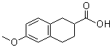 structure of CAS# 2471-69-4, 6-Methoxy-1,2,3,4-tetrahydronaphthalene-2-carboxylic acid