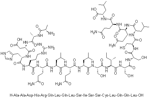 CAS 登录号：247244-48-0, L-丙氨酰-L-丙氨酰-L-alpha-天冬氨酰-L-组氨酰-L-精氨酰-L-谷氨酰胺酰-L-亮氨酰-L-谷氨酰胺酰-L-亮氨酰-L-丝氨酰-L-异亮氨酰-L-丝氨酰-L-丝氨酰-L-半胱氨酰-L-亮氨酰-L-谷氨酰胺酰-L-谷氨酰胺酰-L-亮氨酸