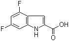 structure of CAS# 247564-66-5, 4,6-二氟吲哚-2-羧酸