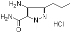 structure of CAS# 247584-10-7, 4-氨基-1-甲基-3-丙基吡唑-5-甲酰胺盐酸盐