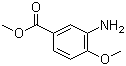 structure of CAS# 24812-90-6, Methyl 3-amino-4-methoxybenzoate
