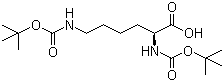 structure of CAS# 2483-46-7, (S)-2,6-Bis-tert-butoxycarbonylaminohexanoic acid
