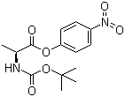structure of CAS# 2483-49-0, N-叔丁氧羰基-L-丙氨酸 4-硝基苯酯