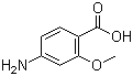 CAS # 2486-80-8, 4-Amino-2-methoxybenzoic acid, 4-Amino-2-methoxybenzenecarboxylic acid, 2-Methoxy-4-aminobenzoic acid