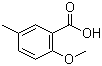 structure of CAS# 25045-36-7, 2-甲氧基-5-甲基苯甲酸