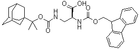 CAS 登录号：251316-97-9, N-[(9H-芴-9-基甲氧基)羰基]-3-[[(1-甲基-1-金刚烷-1-基乙氧基)羰基]氨基]-L-丙氨酸