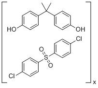 CAS 登录号：25154-01-2, 4,4'-(1-甲基亚乙基)双酚与1,1'-磺酰基双(4-氯苯)的聚合物