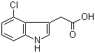 4-氯吲哚-3-乙酸分子结构 (CAS 2519-61-1)