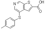 CAS # 251992-65-1, 4-[(4-Methylphenyl)thio]thieno[2,3-c]pyridine-2-carboxylic acid, A 236934