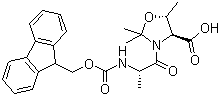 CAS 登录号：252554-79-3, (4S,5R)-3-(N-芴甲氧羰基丙氨酰)-2,2,5-三甲基恶唑烷-4-羧酸