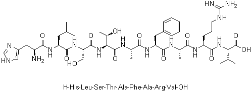 CAS # 252720-24-4, L-Histidyl-L-leucyl-L-seryl-L-threonyl-L-alanyl-L-phenylalanyl-L-alanyl-L-arginyl-L-valine
