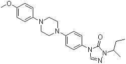 CAS # 252964-68-4, 2,4-Dihydro-4-[4-[4-(4-methoxyphenyl)-1-piperazinyl]phenyl]-2-(1-methylpropyl)-3H-1,2,4-triazol-3-one, 2-Butan-2-yl-4-[4-[4-(4-methoxyphenyl)piperazin-1-yl]phenyl]-1,2,4-triazol-3-one